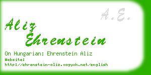 aliz ehrenstein business card
